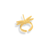 Anillo para mujer de libélula mediana en posición frontal